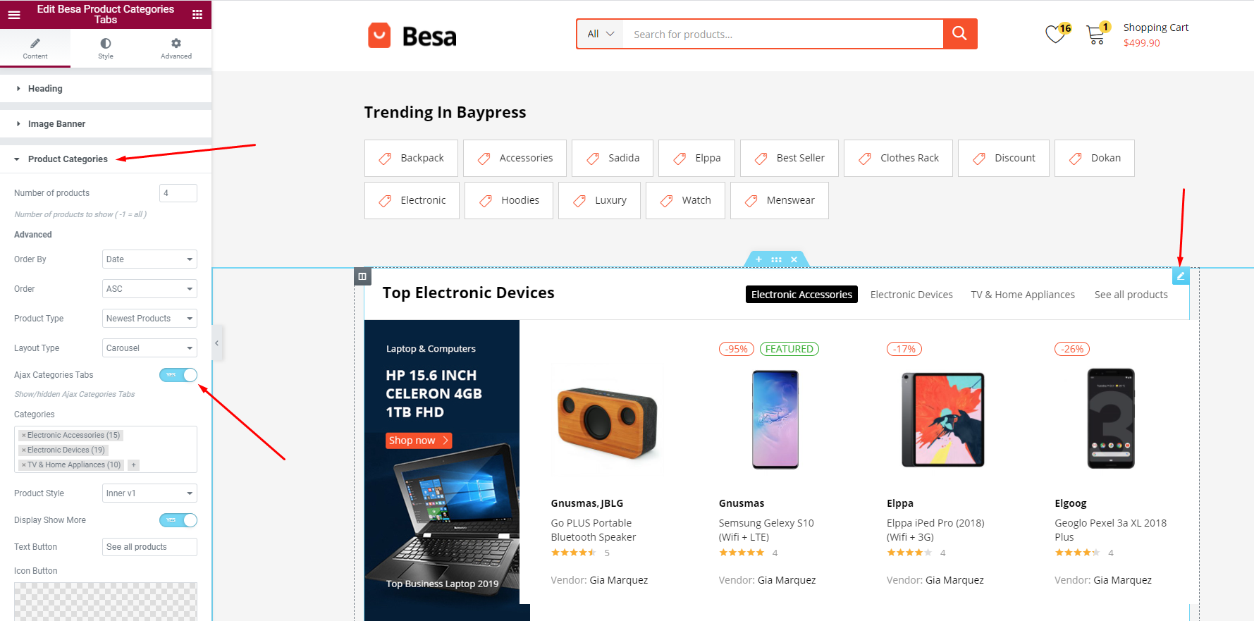 Besa - Elementor Marketplace WooCommerce Theme