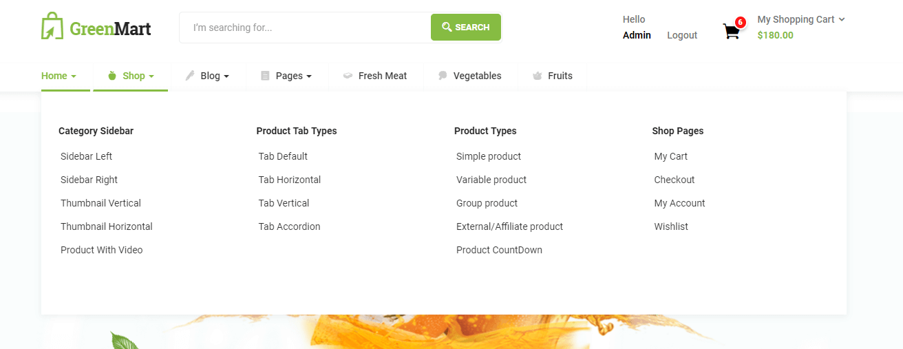 GreenMart – Organic & Food WooCommerce WordPress Theme